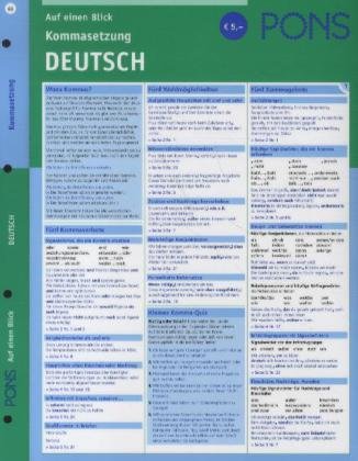  - PONS Kommasetzung Deutsch auf einen Blick