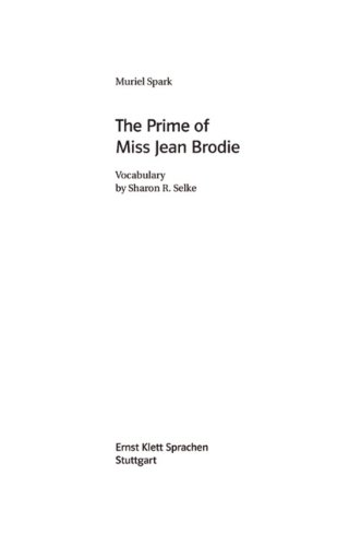 - The Prime of Miss Jean Brodie (B2): Vokabelbeilage