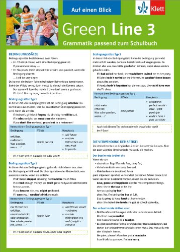 - Green Line 3 Grammatik passend zum Schulbuch