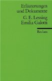  - Gotthold Ephraim Lessing: Emilia Galotti. Lektüreschlüssel
