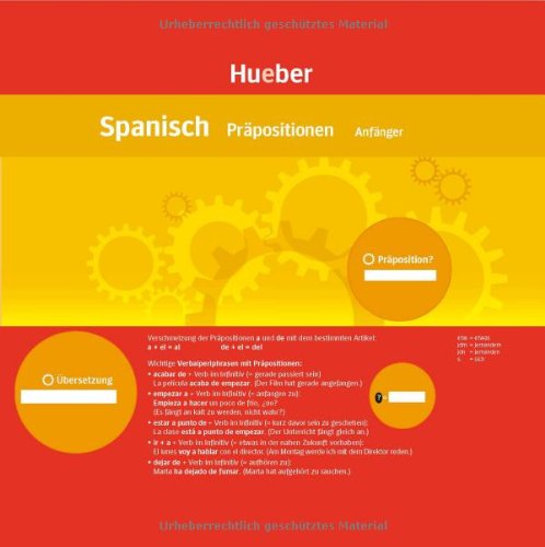 - Spanisch - Präpositionen: Wheel - Spanisch - Präpositionen