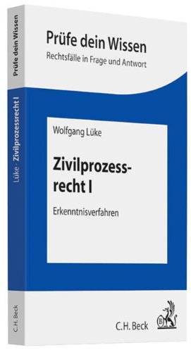 - Zivilprozessrecht I: Erkenntnisverfahren