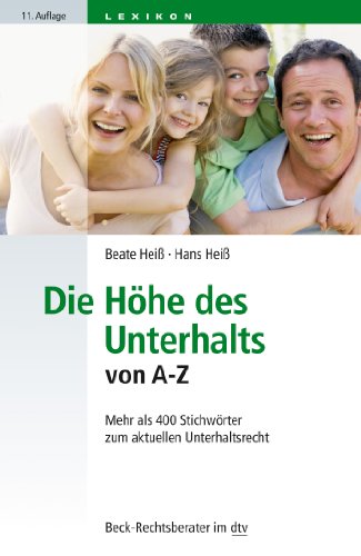 - Die Höhe des Unterhalts von A - Z: Mehr als 400 Stichwörter zum aktuellen Unterhaltsrecht