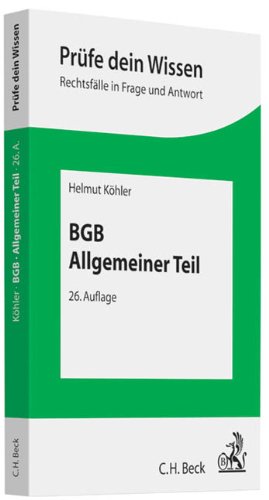 - BGB Allgemeiner Teil