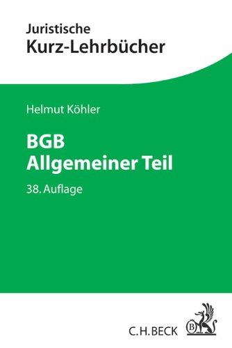 - BGB Allgemeiner Teil: Ein Studienbuch
