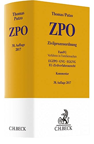- Zivilprozessordnung: FamFG Verfahren in Familiensachen, EGZPO, GVG, EGGVG, EU-Zivilverfahrensrecht (Gelbe Erläuterungsbücher)