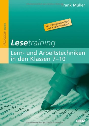 - Lesetraining: Lern- und Arbeitstechniken in den Klassen 7-10. Band 4