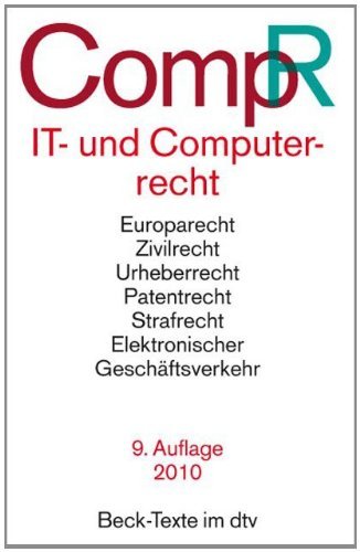 - Computerrecht. Textausgabe mit Sachregister