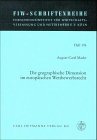 FIW Forschungsinstitut für Wirtschaftsverfassung u - Die geographische Dimension im Europäischen Wettbewerbsrecht