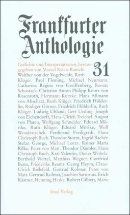 - Frankfurter Anthologie. Gedichte und Interpretationen: Einunddreißigster Band: 31