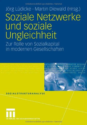 Lüdicke, Jörg / Diewald, Martin (HG) - Soziale Netzwerke und soziale Ungleichheit: Zur Rolle von Sozialkapital in modernen Gesellschaften (Sozialstrukturanalyse)