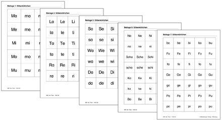 - ABC der Tiere: Silbenkärtchen, Leseteppich, Domino. 16 Beilagen zum Leselehrgang