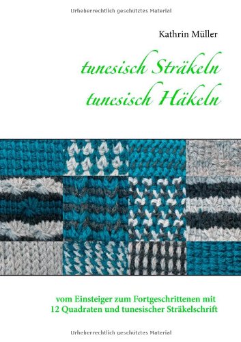  - tunesisch Sträkeln - tunesisch Häkeln: vom Einsteiger zum Fortgeschrittenen  mit 12 Quadraten und tunesischer Sträkelschrift