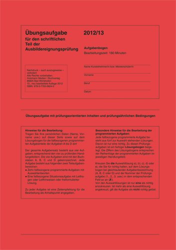  - Übungsaufgaben für den schriftlichen Teil der Ausbildereignungsprüfung