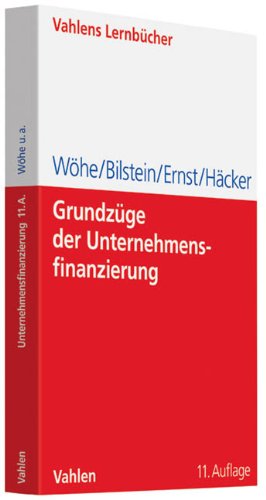 - Grundzüge der Unternehmensfinanzierung