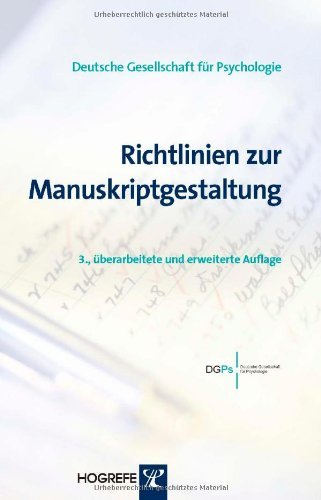 - Richtlinien zur Manuskriptgestaltung