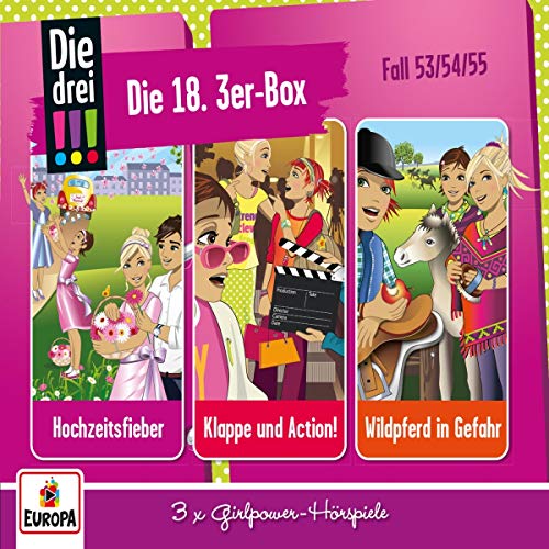 Die drei !!! - Die 18. 3er Box (Hochzeitsfieber / Klappe und Action! / Wildpferd in Gefahr)