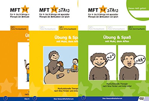 - MFT Stars 3 Hefte Mukis Mund-, Schluck-, Sprechspaßspiele (Set): Übung und Spaß mit Muki, dem Affen