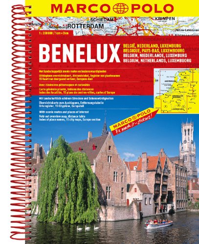  - MARCO POLO Reiseatlas Benelux, Belgien, Niederlande, Luxemburg 1:300.000 (Marco Polo Road Atlases)