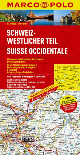  - MARCO POLO Karte Schweiz, Westlicher Teil 1:200.000