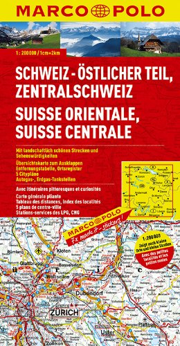  - MARCO POLO Karte Schweiz, Östlicher Teil, Zentralschweiz 1:200.000