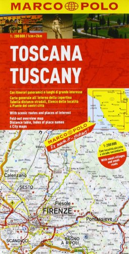 - MARCO POLO Karte Toskana 1:200.000: Zeigt auch kleine Orte und kleine Straßen. Mit Namenverzeichnis
