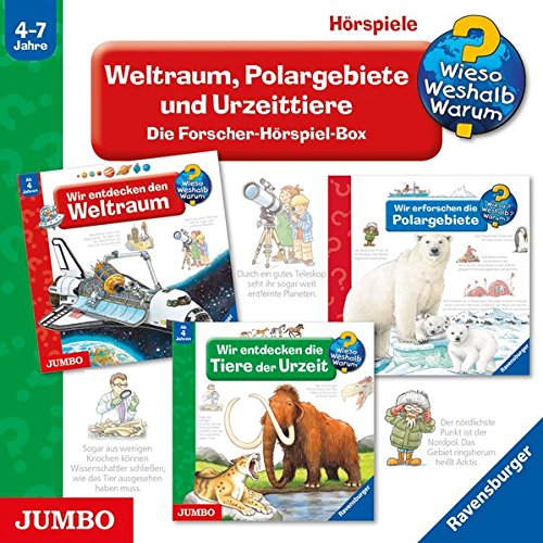 - Weltraum, Polargebiete und Urzeittiere: Die Forscher-Hörspiel-Box (Wieso? Weshalb? Warum?)