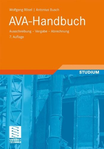  - AVA-Handbuch: Ausschreibung - Vergabe -  Abrechnung