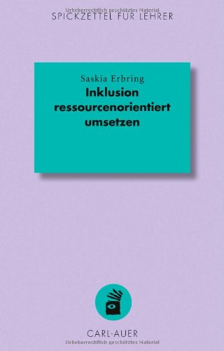 - Inklusion ressourcenorientiert umsetzen