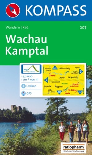 - Wachau, Kamptal: Wander- und Radtourenkarte. GPS-genau. 1:50.000