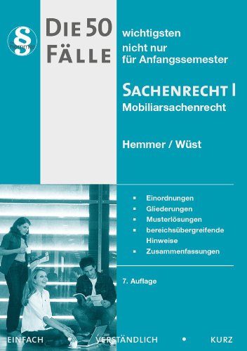 - Die 50 wichtigsten Fälle zum Mobiliarsachenrecht. Sachenrecht 1: Einordnungen, Gliederungen, Musterlösungen, bereichsübergreifende Hinweise, Zusammenfassungen