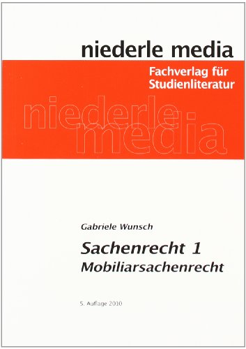 - Sachenrecht 1. Mobiliarsachenrecht