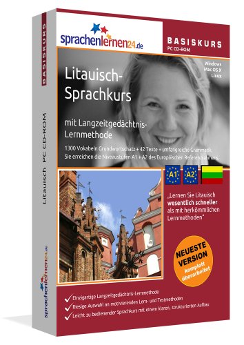  - Litauisch-Basiskurs mit Langzeitgedächtnis-Lernmethode von Sprachenlernen24.de: Lernstufen A1 + A2. Litauisch lernen für Anfänger. Sprachkurs PC CD-ROM für Windows 8,7,Vista,XP / Linux / Mac OS X
