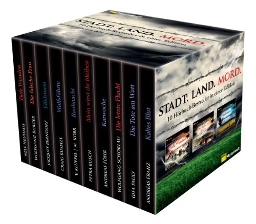  - ADAC Motorwelt-Box: Tiefe Wunden / Die falsche Frau / Eifelsturm / Wolfsfährte / Rauhnacht / Mein wirst du bleiben / Karwoche / Die letzte Flucht / ... Watt / Kaltes Blut, 54 CDs: Gekürzte Lesungen