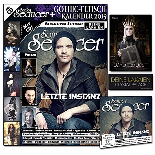 - Sonic Seducer 09-14 inkl. großem Gothic-Fetisch Kalender 2015 + exkl. Sticker von Deine Lakaien + Poster von Lord Of The Lost + CD mit über 65 Minuten Spielzeit, Bands: Letzte Instanz u.v.m.