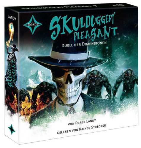 - Skulduggery Pleasant - Folge 7: Duell der Dimensionen. Gelesen von Rainer Strecker, 8 CDs Cap-Box, ca. 11 Std.