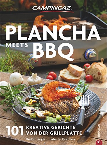 - Plancha: Das große Plancha-Grillbuch. 101 Rezepte aus aller Welt. Eine Grillbibel mit vielen mediterranen Rezepten. Grillrezepte für schonendes und aromatisches Grillen. Vom Profi Campingaz.