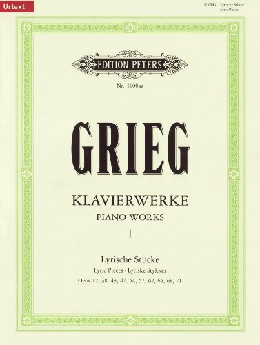 - Klavierwerke - Band 1: Lyrische Stücke - Hefte 1 - 10 / URTEXT: Ausgabe nach der Edvard-Grieg-Gesamtausgabe, Band 1, hgg. vom Edvard-Grieg-Komitee, Oslo